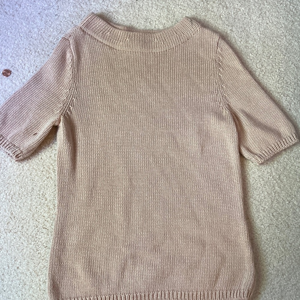 Knit short sleeve top